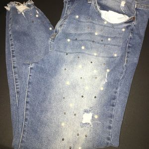 Judy Blues Size 22 Pearl/ Stud Pants